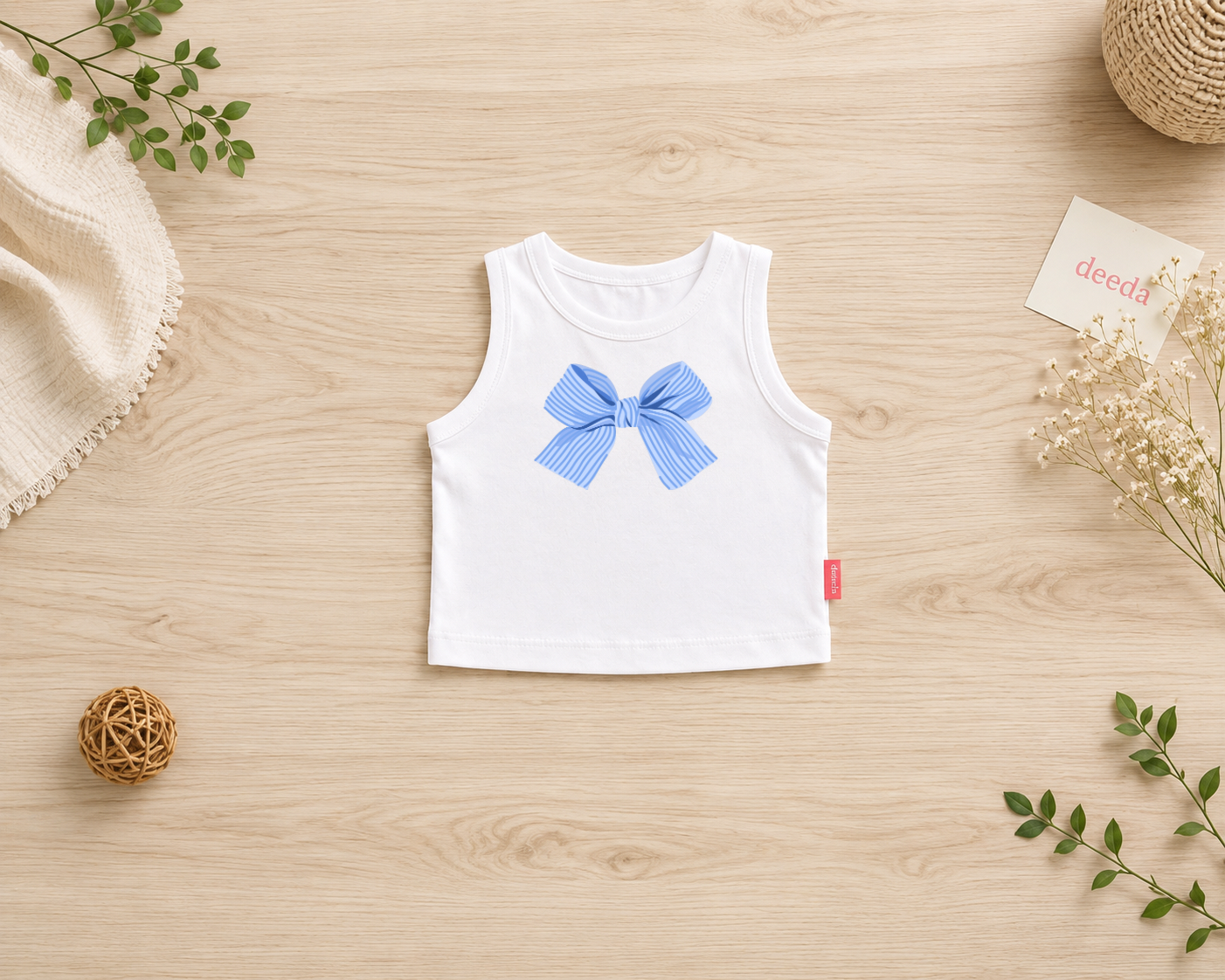 Bow top - white crop