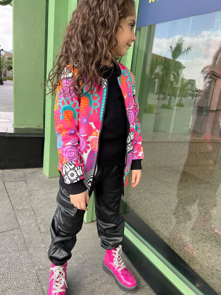 Cargo leather pants