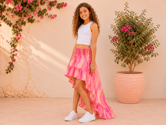 Pink waves skirt
