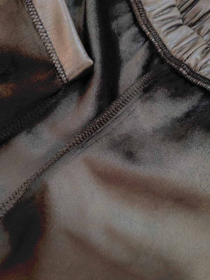 Black leather leggings