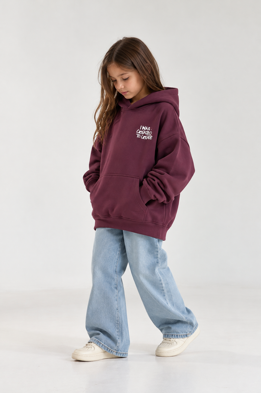Created hoodie (burgundy)