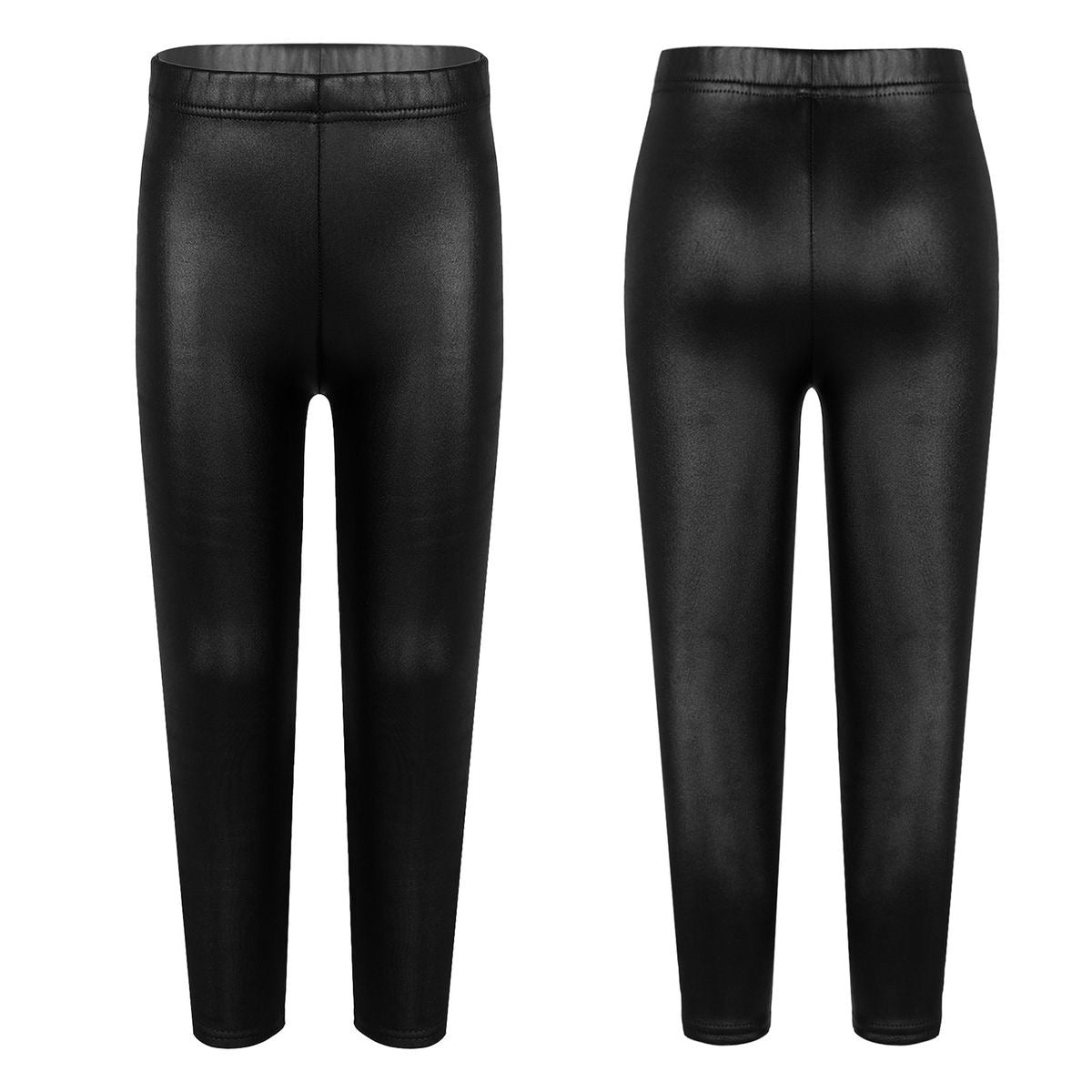 Black leather leggings