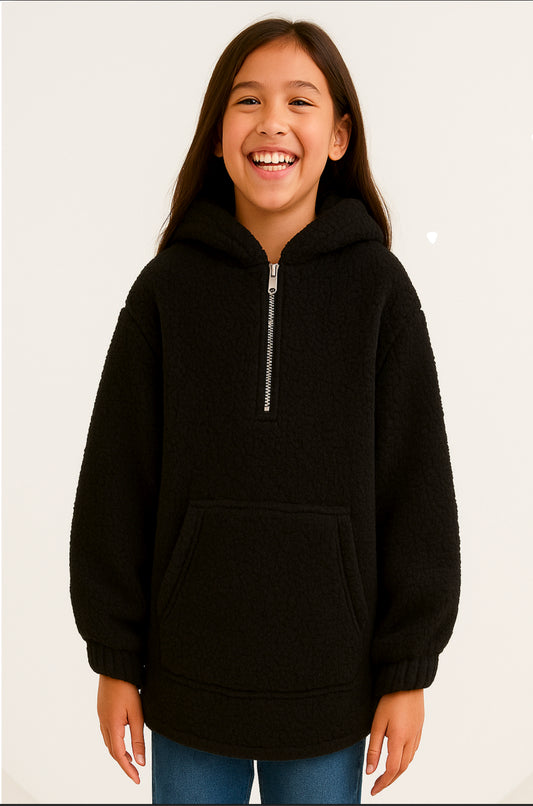 Black teddy hoodie